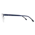 Hedda - Square Blue Matte Glasses for Men