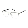 Hedda - Half-Rim Silver Matte Glasses for Men