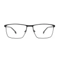 Miles - Rectangle Black Matte Glasses for Men