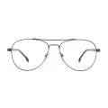 Troy - Aviator Silver Glasses for Men & Women