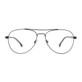 Troy - Aviator Black Matte Glasses for Men & Women
