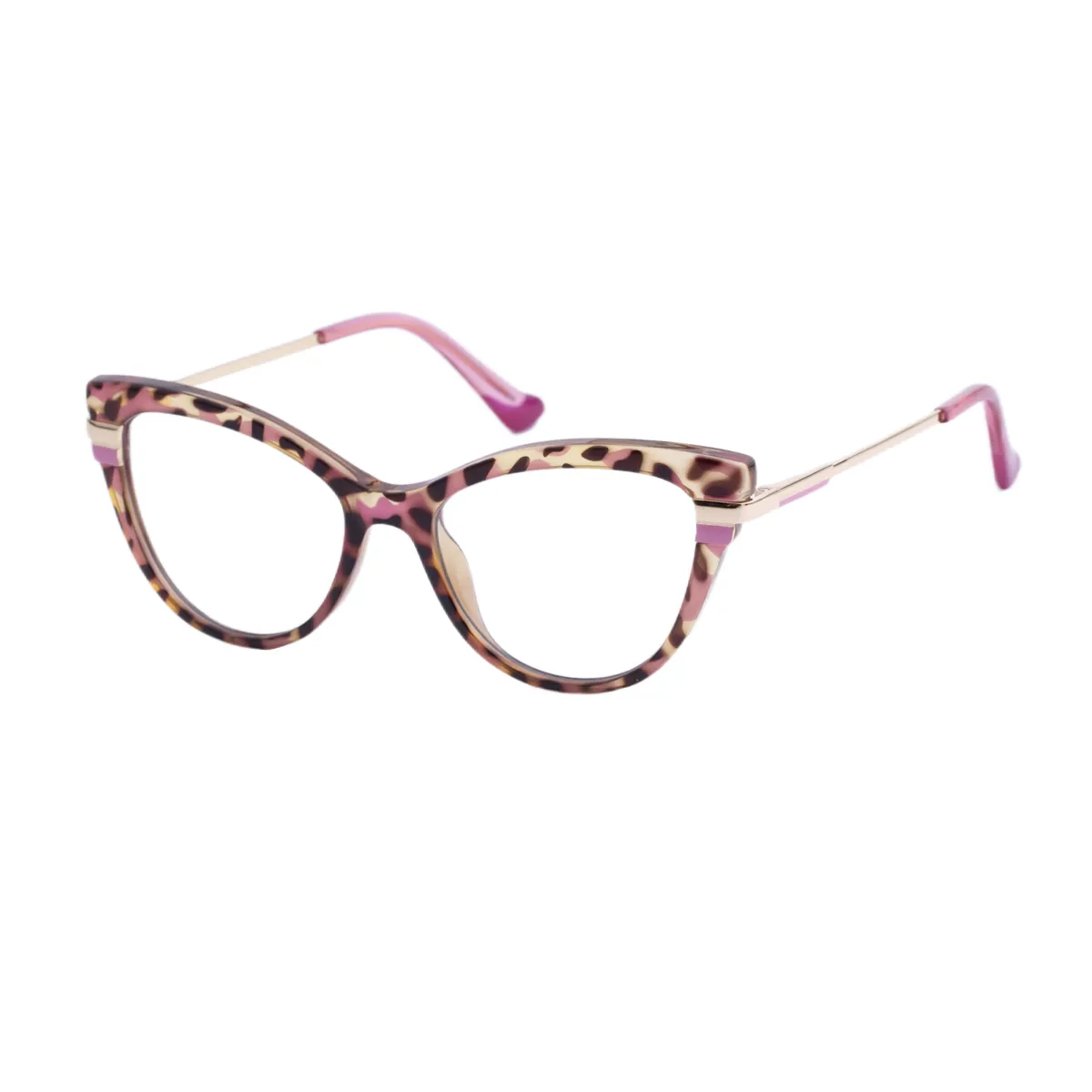 Brook - Cat-eye Pink Tortoiseshell Glasses for Women
