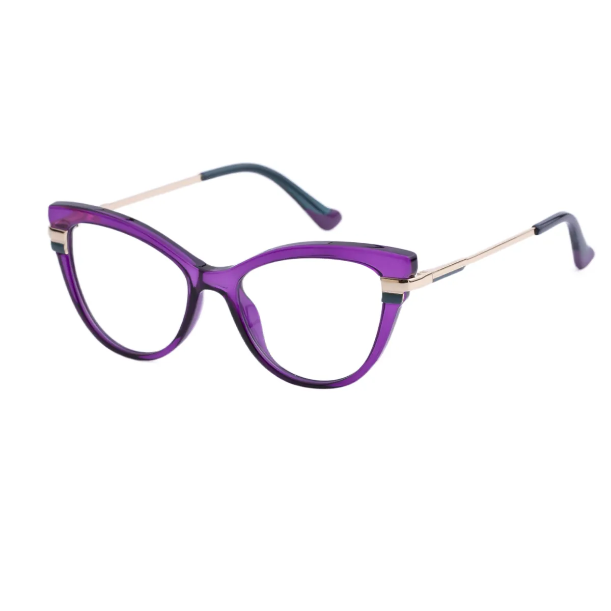 Brook - Cat-eye Purple Glasses for Women - EFE
