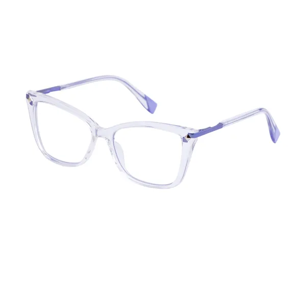 cat-eye transparent eyeglasses