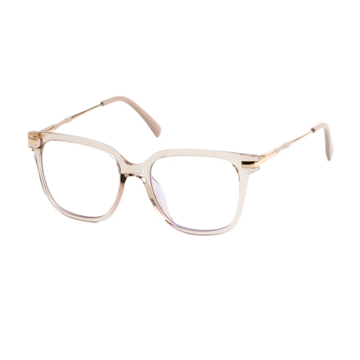 Beryl - Square Cream Glasses for Men & Women