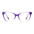 Betsy - Cat-eye Transparent Purple Glasses for Women