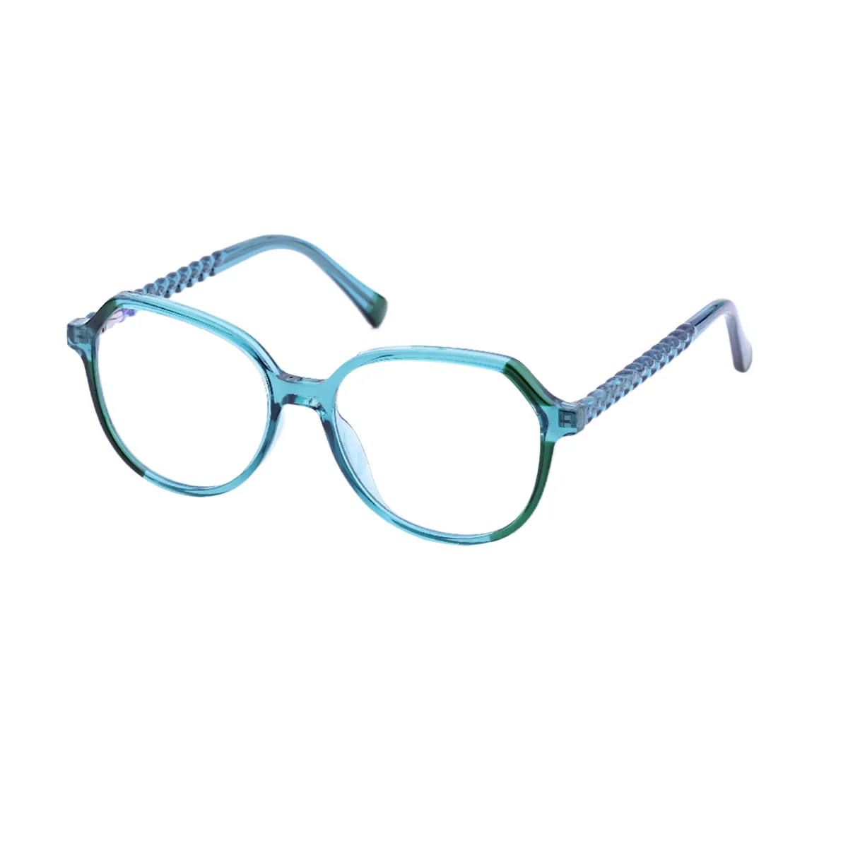 Calista - Geometric Light Green Glasses for Women