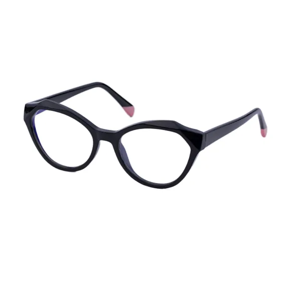 geometric black eyeglasses