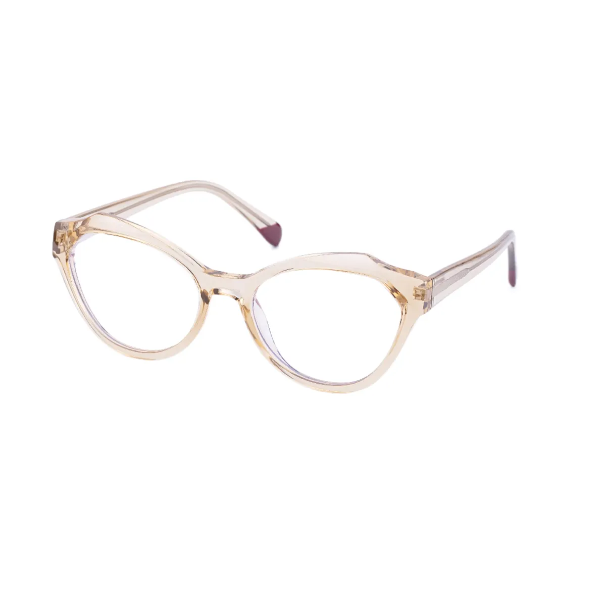 Fashion Geometric Cream Glasses for Women