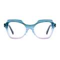 Enid - Cat-eye Green/Pink Glasses for Women
