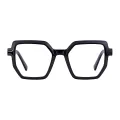 Gemma - Geometric Black Glasses for Women