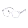 Gemma - Geometric Translucent Glasses for Women