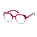 Gemma - Geometric Red Glasses for Women