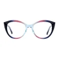 Griselda - Cat-eye Blue/Pink Glasses for Women