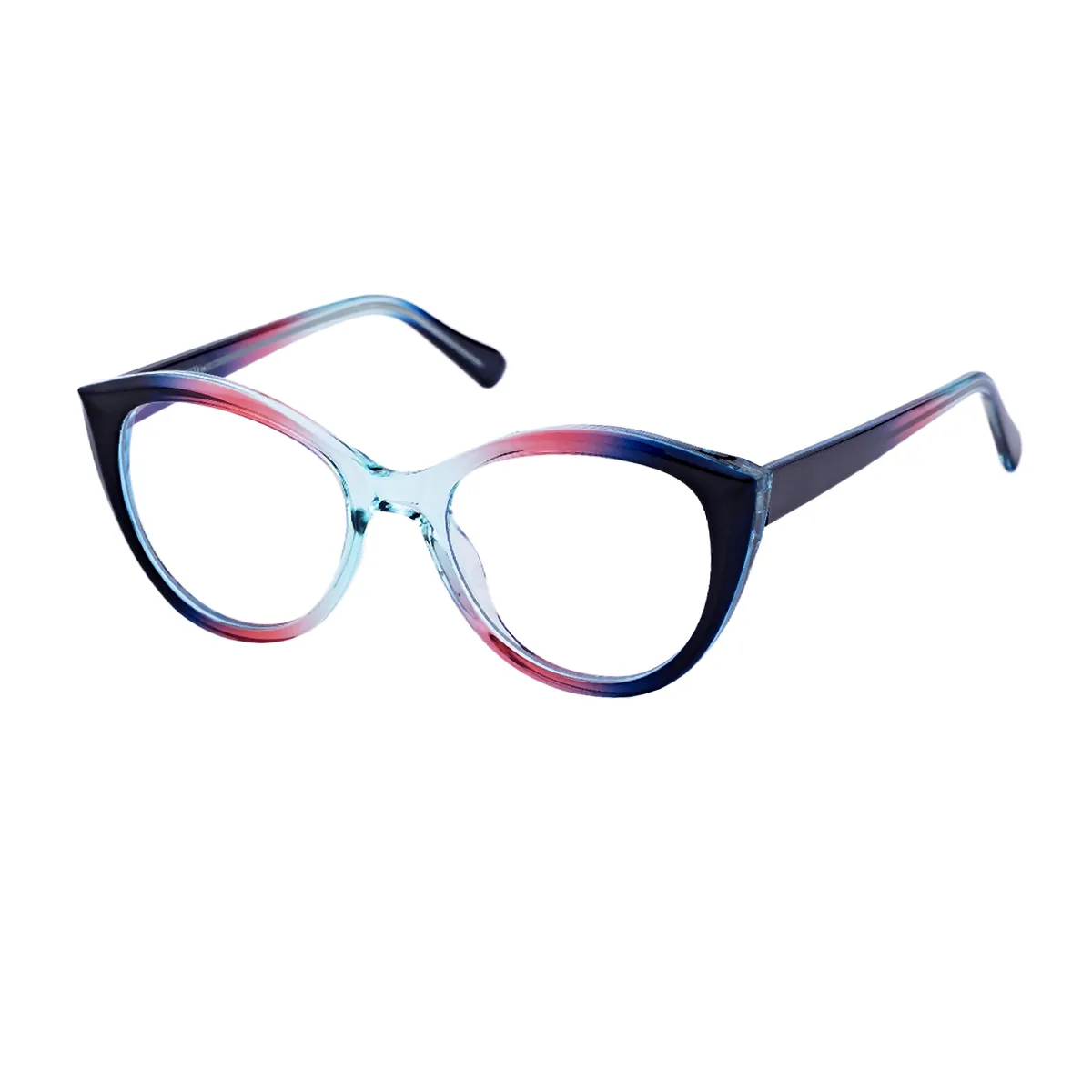 Griselda - Cat-eye Blue/Pink Glasses for Women