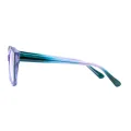 Griselda - Cat-eye Green/Blue Glasses for Women