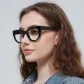 Hedy - Geometric Black Glasses for Women
