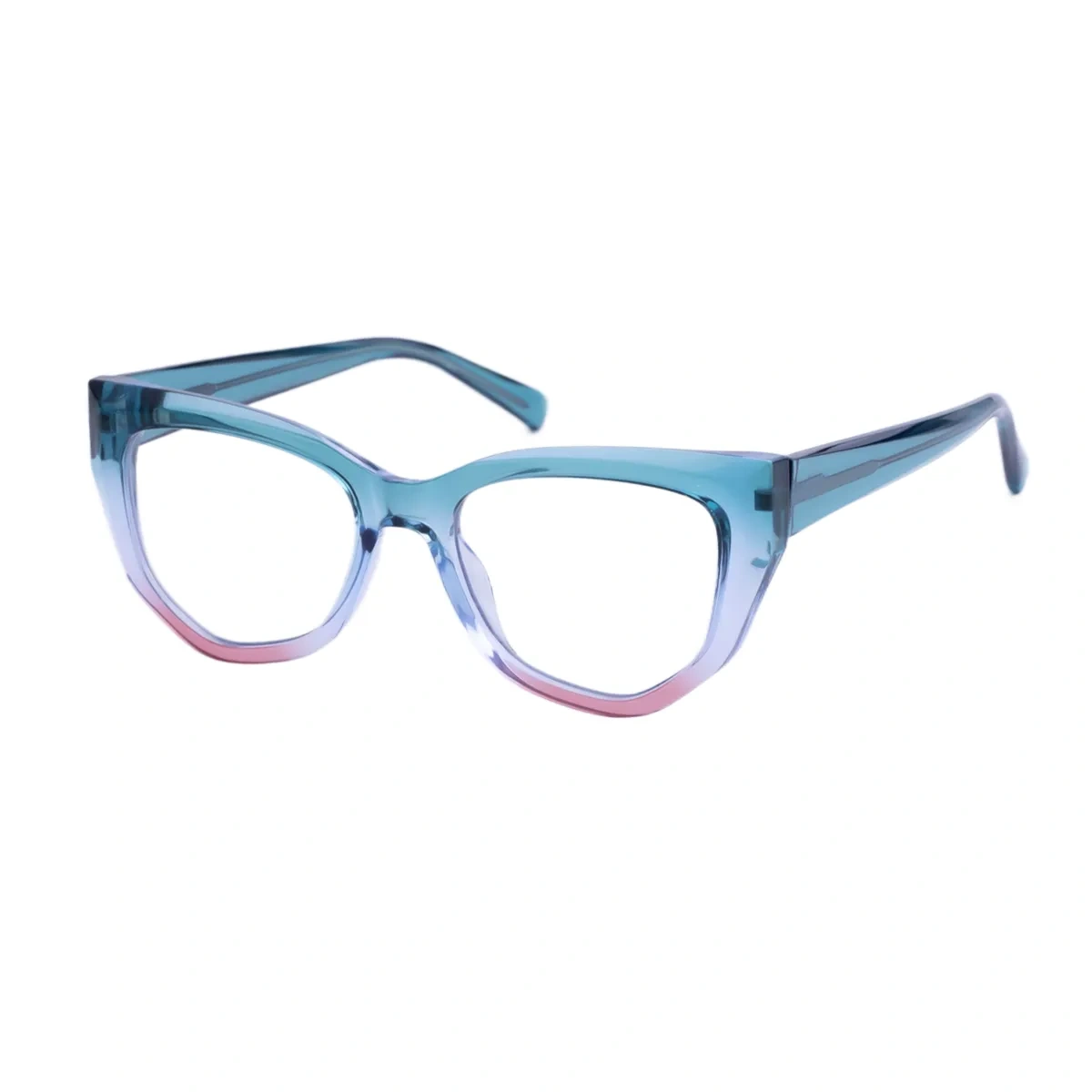 Hedy - Geometric Blue Glasses for Women