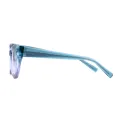 Hedy - Geometric Blue Glasses for Women