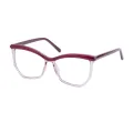 Odelia - Geometric Red/Pink Glasses for Women
