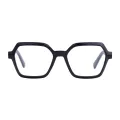 Riva - Geometric Black Glasses for Men & Women