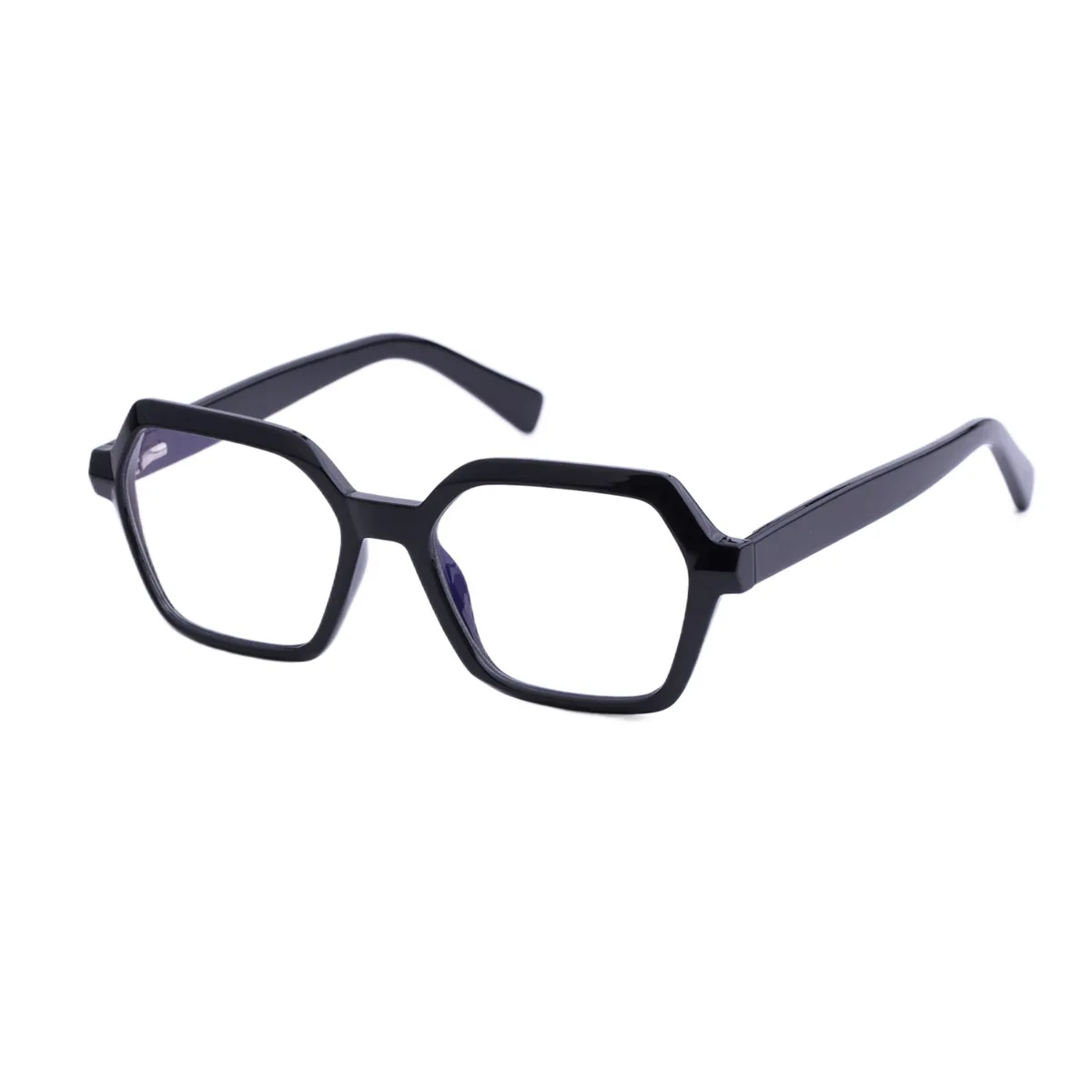 Riva - Geometric Black Glasses for Men & Women