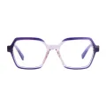 Riva - Geometric Purple Glasses for Men & Women