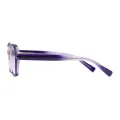 Riva - Geometric Purple Glasses for Men & Women