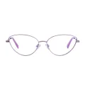 Selena - Oval Pink Glasses for Women