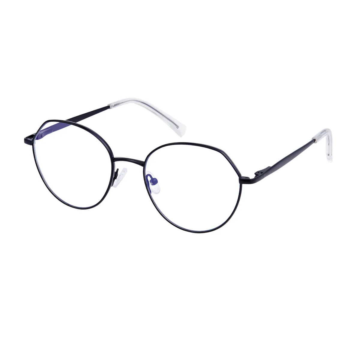 Gwendolyn - Geometric Black Glasses for Men & Women