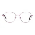 Gwendolyn - Geometric Purple Glasses for Men & Women