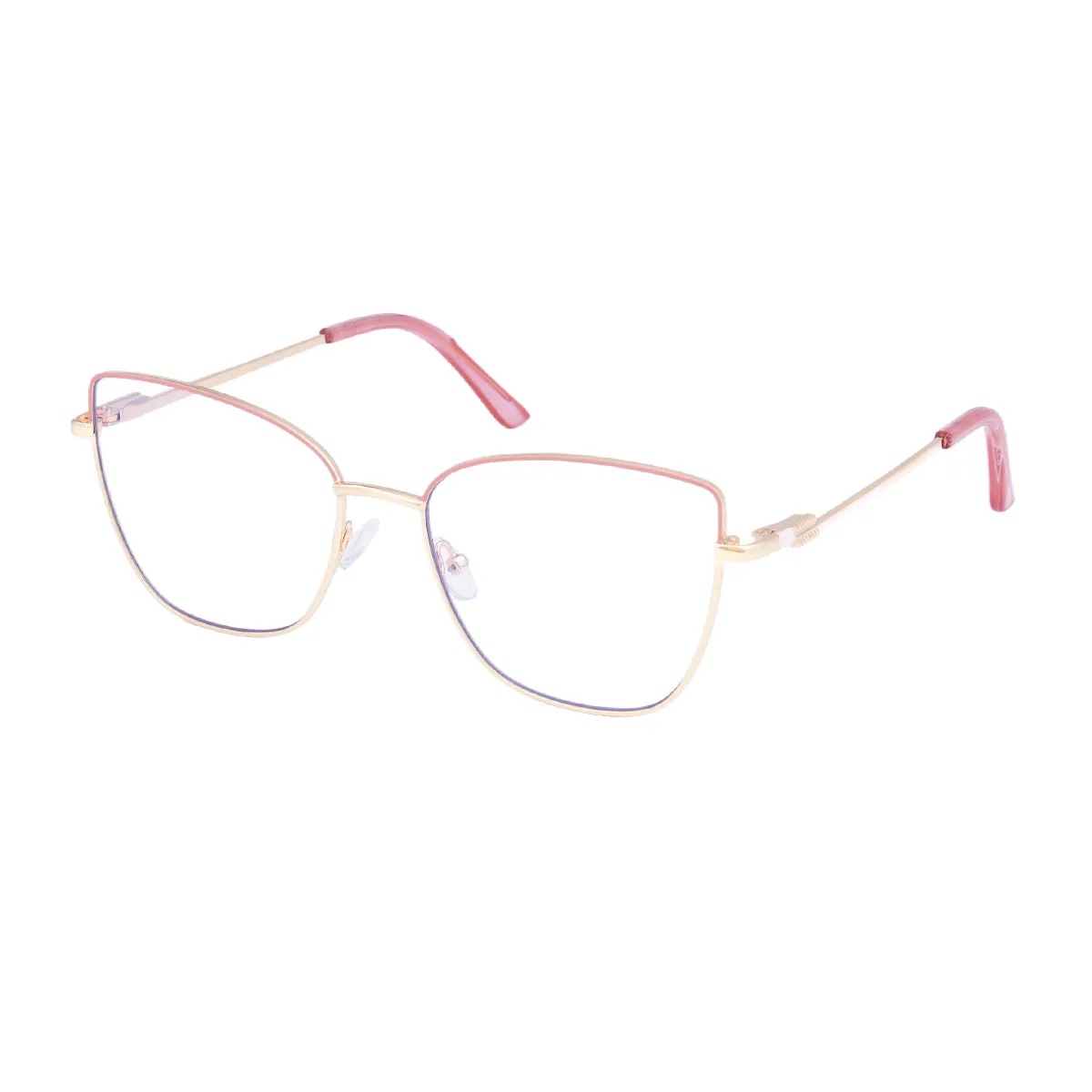 Eudora - Cat-eye Gold/Pink Glasses for Women - EFE