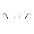 Faithe - Round Silver/Tortoiseshell Glasses for Women