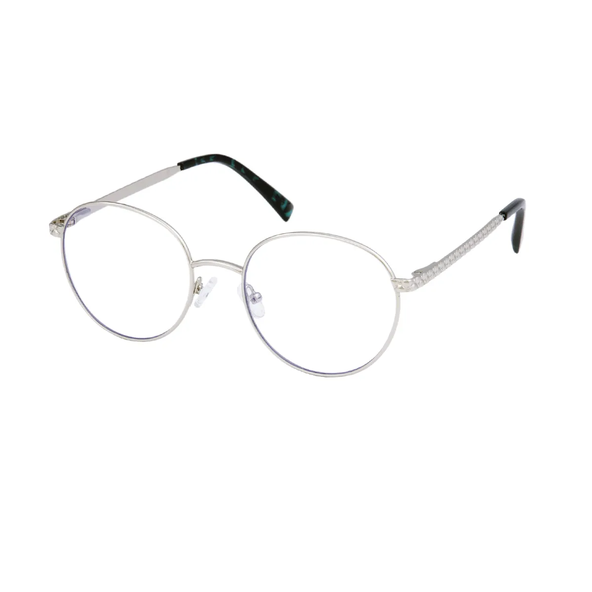 Classic Round Silver/Demi Eyeglasses for Women