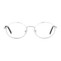 Hulda - Oval Silver Glasses for Men & Women