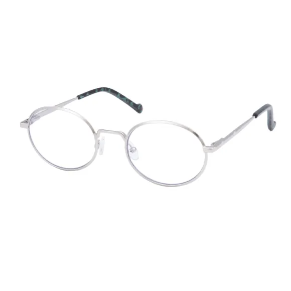oval silver eyeglasses