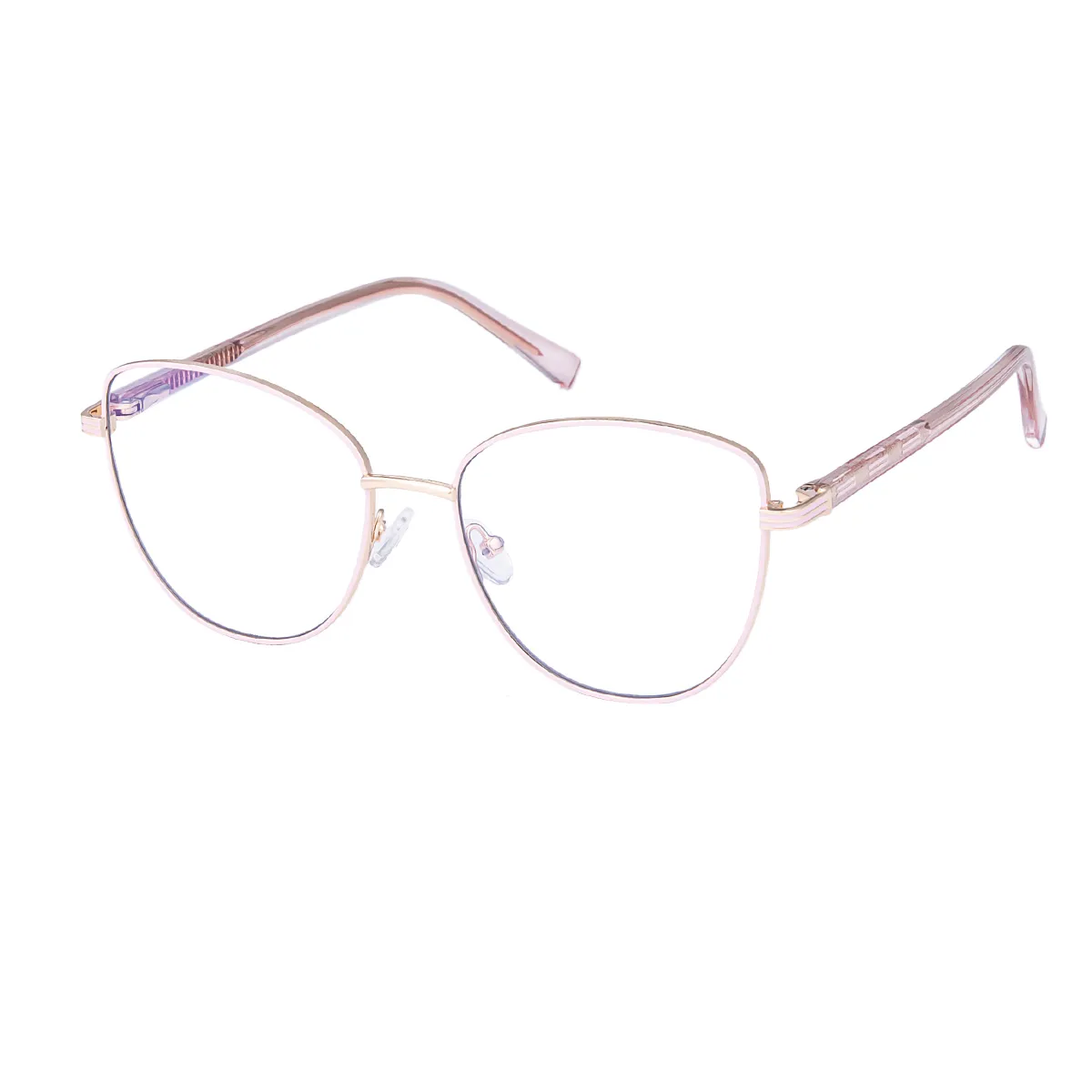 Evangeline - Square Gold Glasses for Women