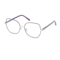 Quintina - Square Silver Glasses for Women