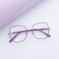 Quintina - Square Silver Glasses for Women
