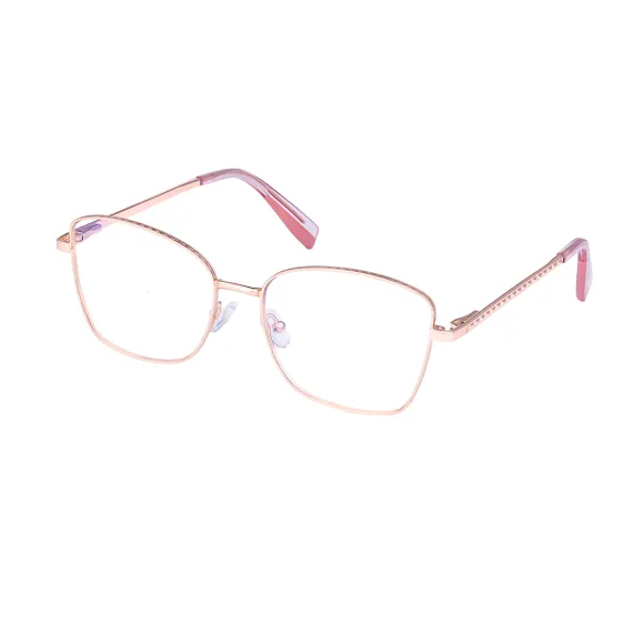 square rose-gold eyeglasses