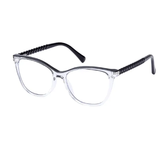 square transparent-grey eyeglasses