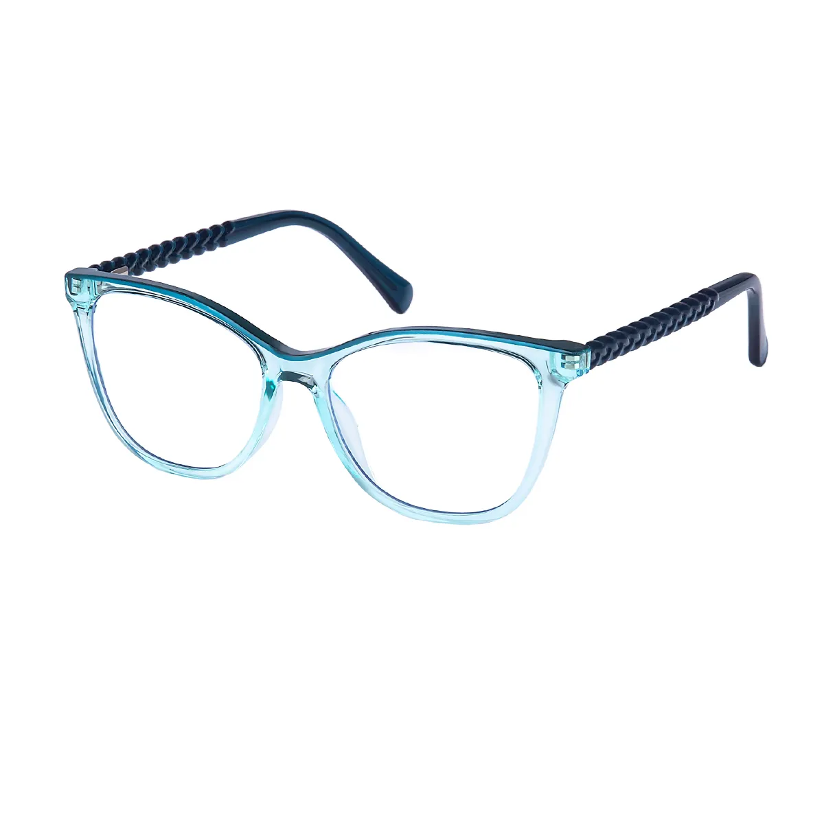 Octavia - Cat-eye Green Glasses for Women
