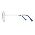 Novia - Geometric Silver Glasses for Women