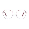 Novia - Geometric Red Glasses for Women