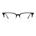 October - Square Black-Transparent Glasses for Men & Women