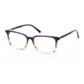October - Square Blue-Tortoiseshell Glasses for Men & Women