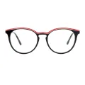 Sora - Round Black-red Glasses for Women