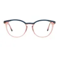 Sora - Round Pink-blue Glasses for Women