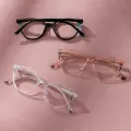 Aemy - Round Black Glasses for Women