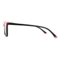 Kary - Rectangle Black-Red Glasses for Women